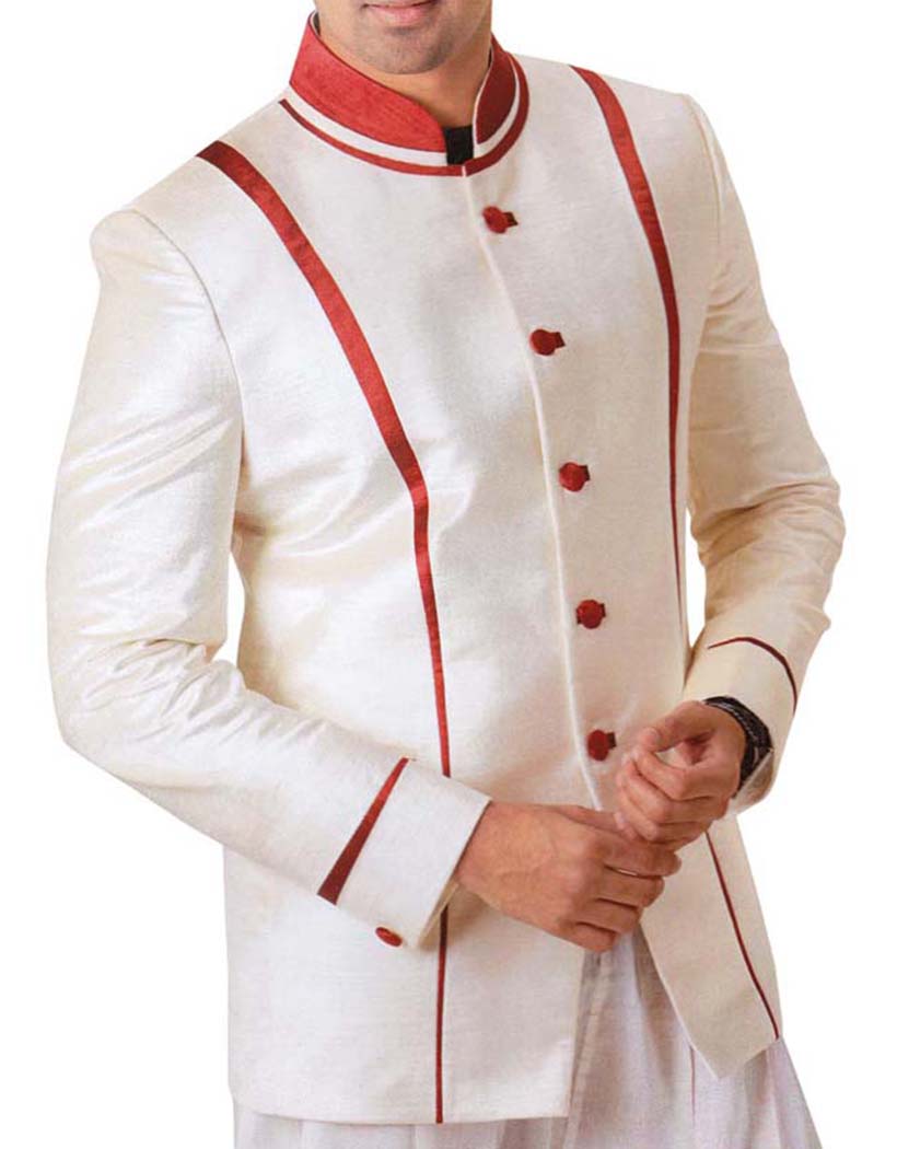 Mens Cream 2 Pc Tuxedo Suit Engagement